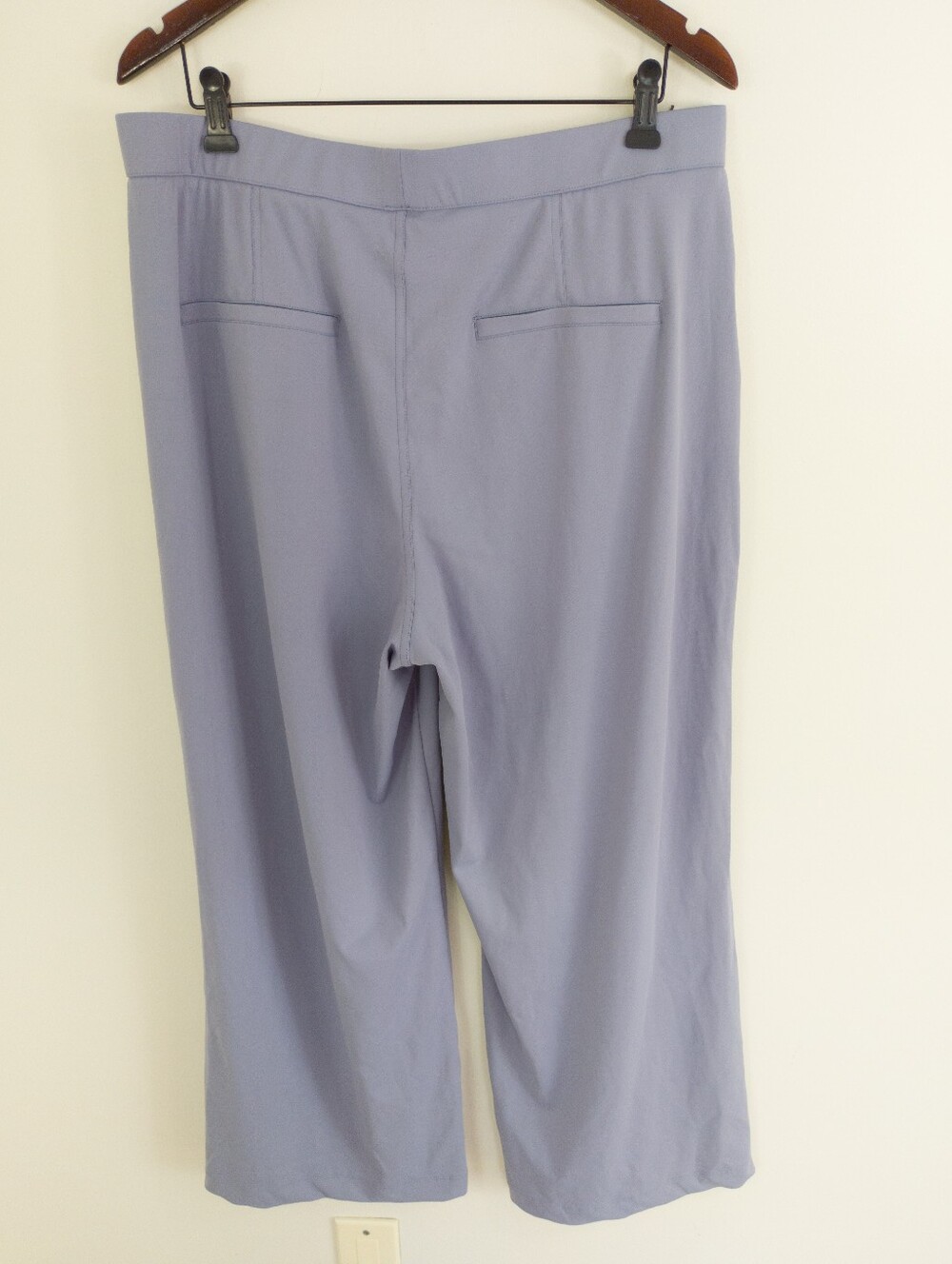Halara High Waisted Pleated Wide Leg Cropped Pants Purple Lavender XL Petite NWT - Picture 9 of 9